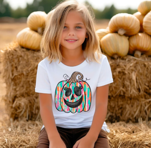 Kids Colorful Pumpkin T-Shirt