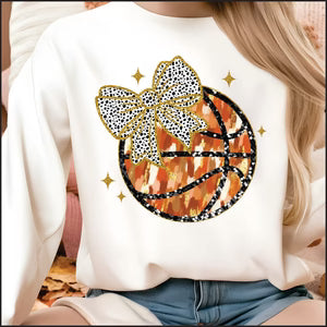 Children Basketball Bow T-Shirt